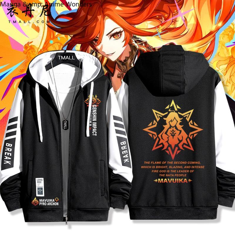 Men Formal Wear Coat - Genshin Impact Mavuika Costum Long Sleeve