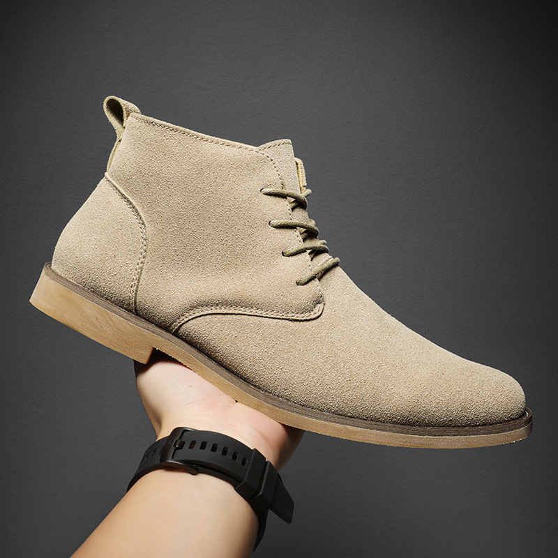 Men Formal Wear Shoes - British Style Brown Chelsea Boots For