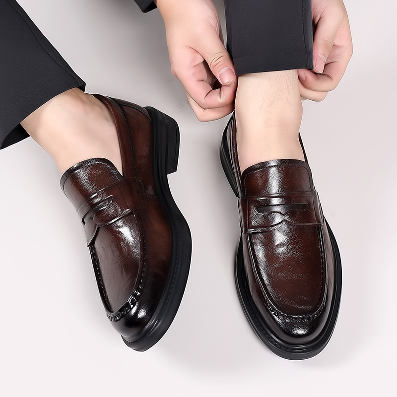 Men Formal Wear Shoes - Italian High-end Leather Slip-on Shoes Mens