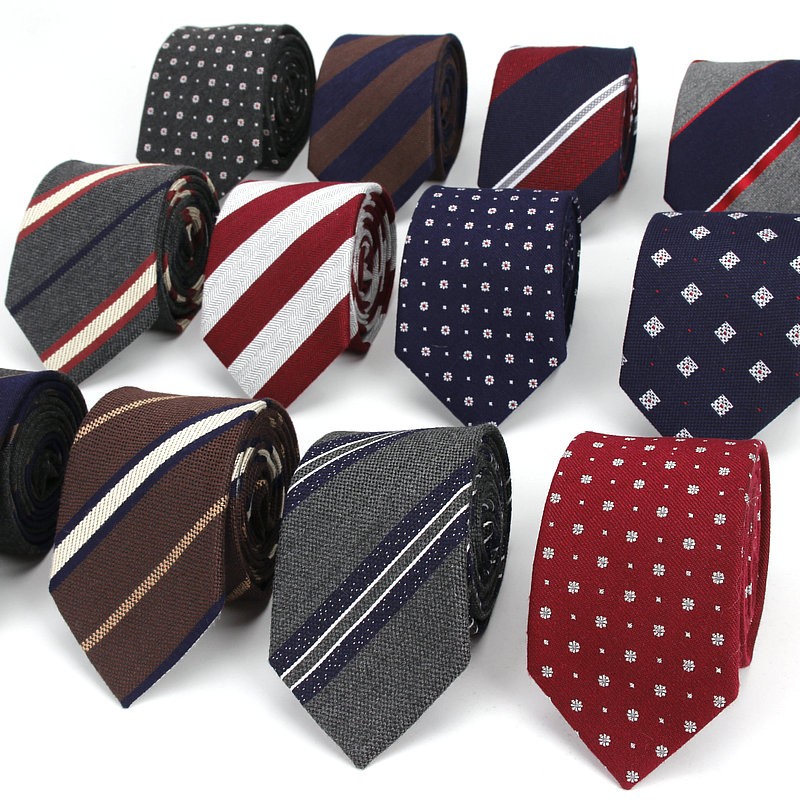 Men'S Formal Wear Bow Ties - Cà Vạt Nam Hẹp Cotton Sọc