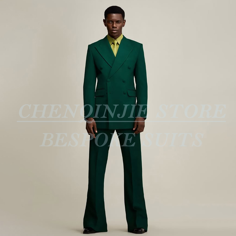 Men Formal Wear With Blazer - Luxury Green Men's Suits Formal Wedding
