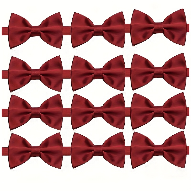 8Pcs/12Pcs Men's Burgundy Pre- - đánh giá và giá Men'S Formal Wear Bow Ties