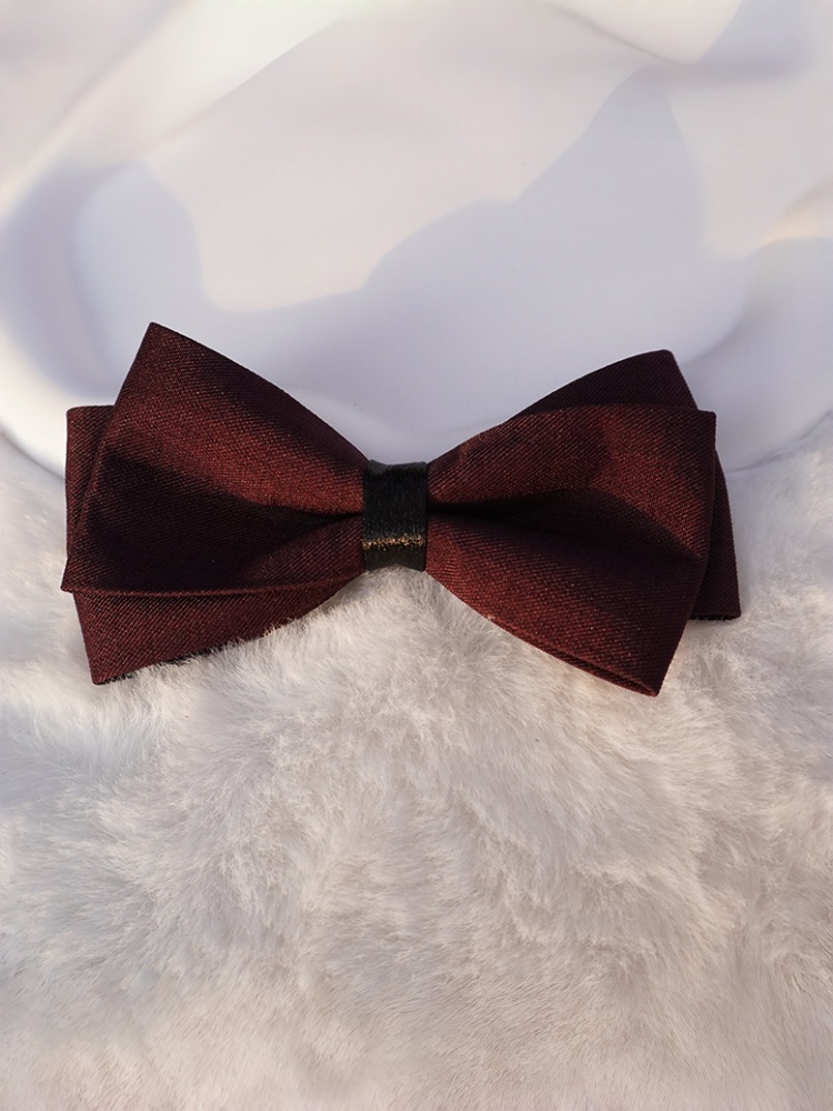 Burgundy Double-Layer Matte Bo - đánh giá và giá Men'S Formal Wear Bow Ties