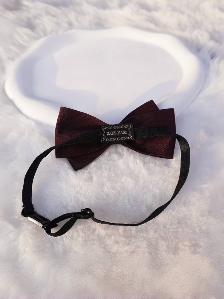 Burgundy Double-Layer Matte Bo - đánh giá và giá Men'S Formal Wear Bow Ties