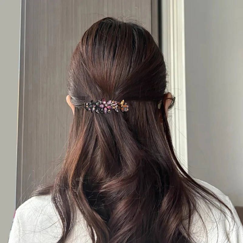 Elegant Rhinestone Glaze Flowe - đánh giá và giá Tie Bar Clip