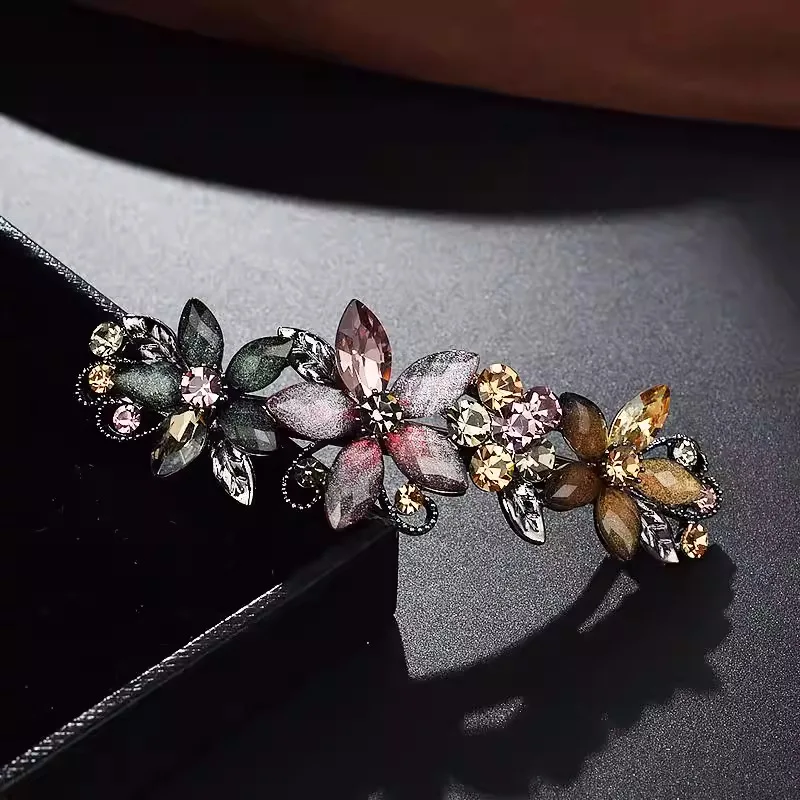 Elegant Rhinestone Glaze Flowe - đánh giá và giá Tie Bar Clip