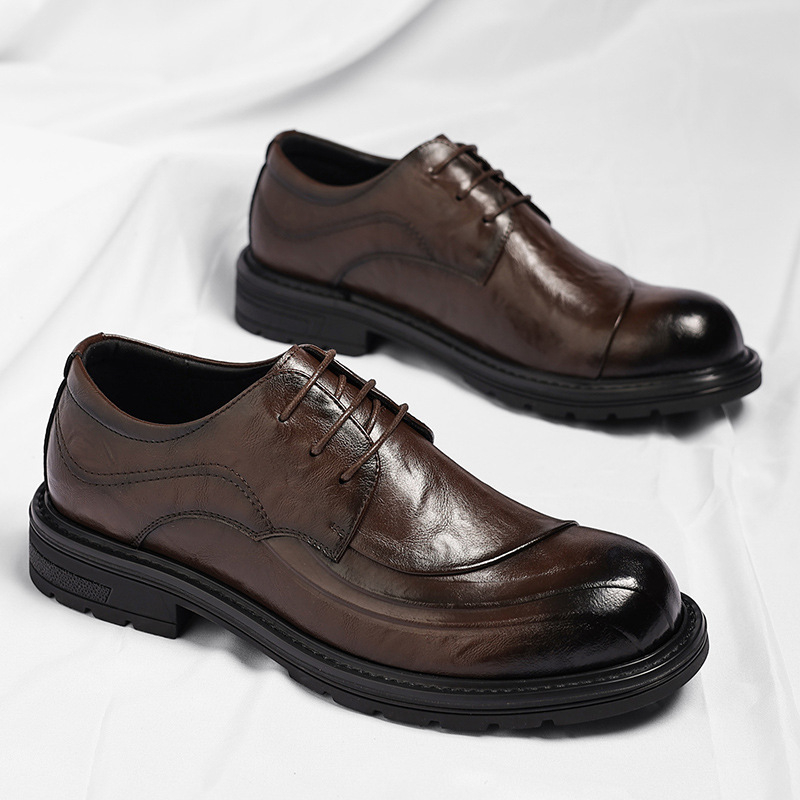 Brown Burnished Genuine Leathe - đánh giá và giá Men'S Formal Wear For A Wedding