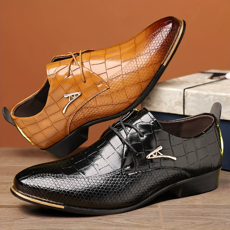 Fashion PU Leather Shoes Men B - đánh giá và giá Men'S Used Formal Wear