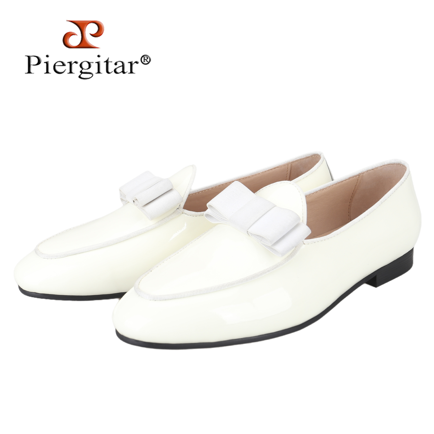 Piergitar White Patent Leather - đánh giá và giá Men'S Formal Wear Bow Ties