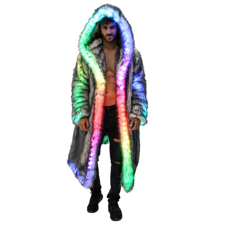 Faux Fur Coat Men Hooded Outer - đánh giá và giá Men Formal Wear Coat