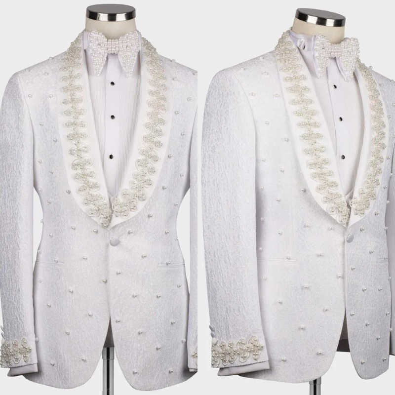 White Wedding Men Suits Fashio - đánh giá và giá Men'S Formal Wear No Suit