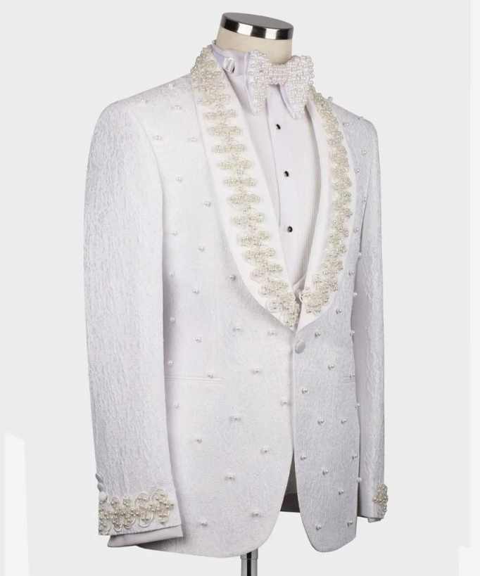 White Wedding Men Suits Fashio - đánh giá và giá Men'S Formal Wear No Suit