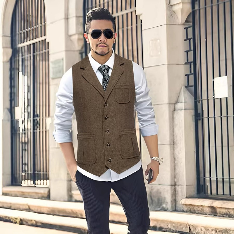 Men's Herringbone Tweed Suit V - đánh giá và giá Men'S Formal Wear No Suit