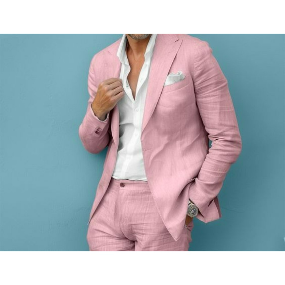 Linen Wedding Men Suits Slim F - đánh giá và giá Men'S Formal Wear No Suit