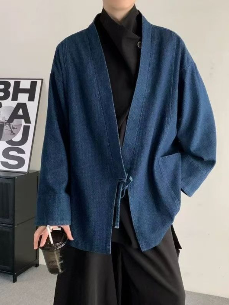 Vintage Japanese Style Denim C - đánh giá và giá Men Formal Wear Coat